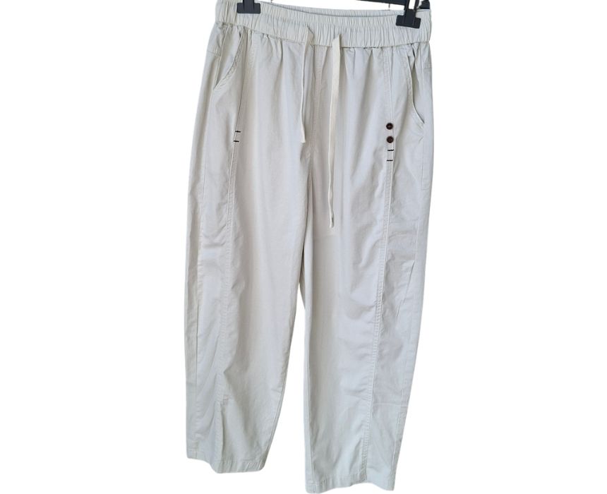 Beige-Lightweight-Pants-Ankle-Height-1.jpg Beige Lightweight Ankle Pants - Image 1