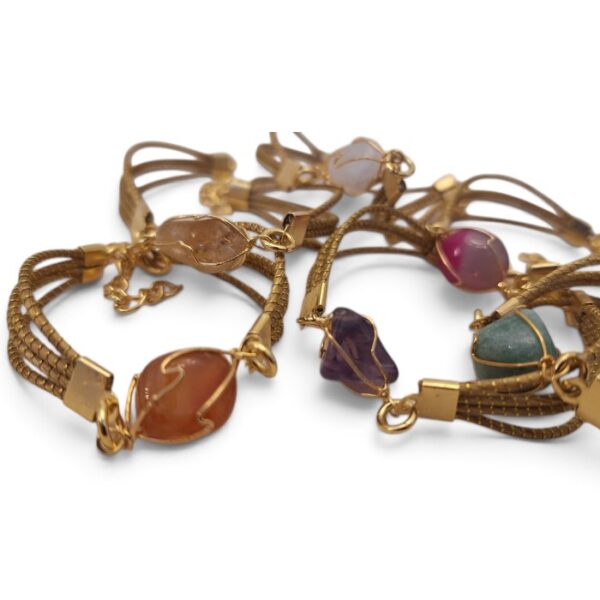 Capim Dourado Bracelet with Brazilian Stone