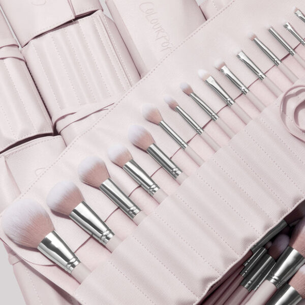 COLOURPOP MAKEUP BRUSH KIT ROLL MAKEUP TOOLS & ACCESSORIES (STONE COLD)