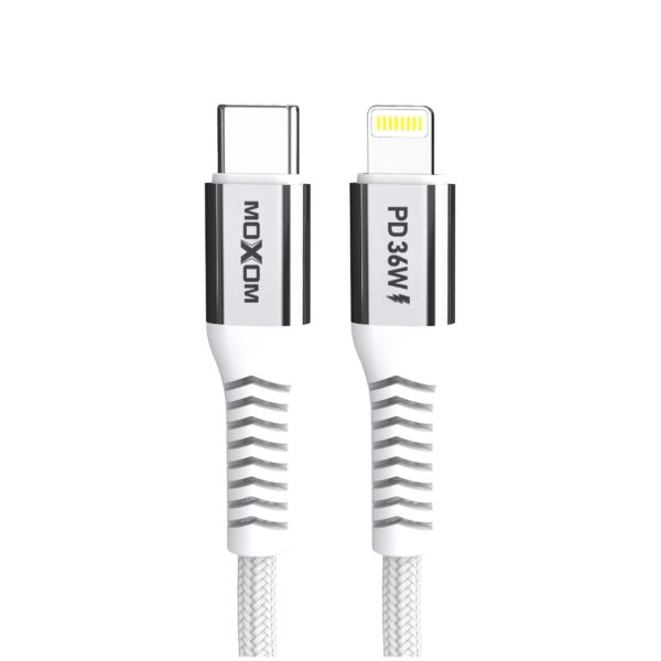 MOXOM MX-CB236 Nylon Woven Data Cable 36W PD (Lightning) Super Fast Charging