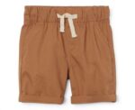 H&M Cotton Pull-On Shorts Camel - Image 