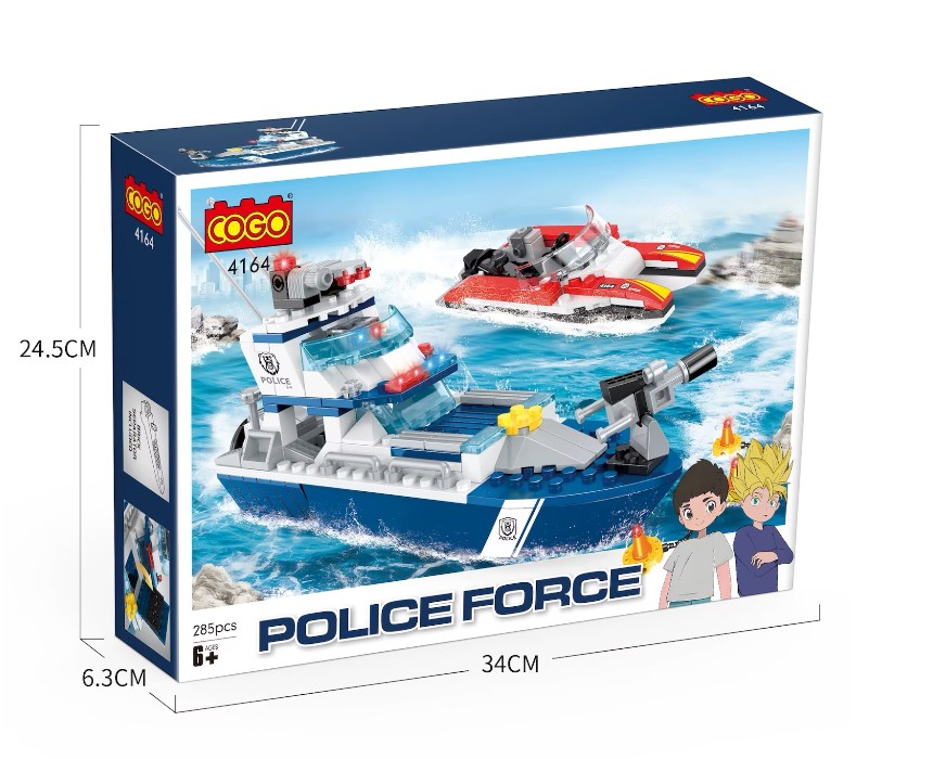 COGO-4164-Police-Force-building-block-set-1.jpg Police Force Building Block Set – COGO - Image 1