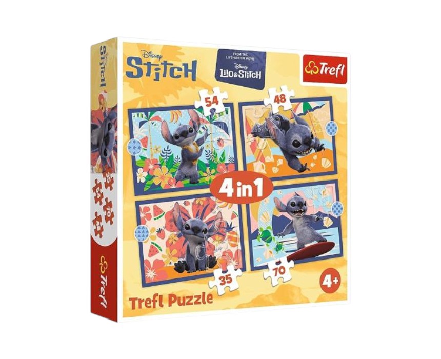 Disney-Lilo-Stitch-4-in-1-Puzzle-1.jpg Disney Lilo & Stitch 4-in-1 Puzzle - Image 1