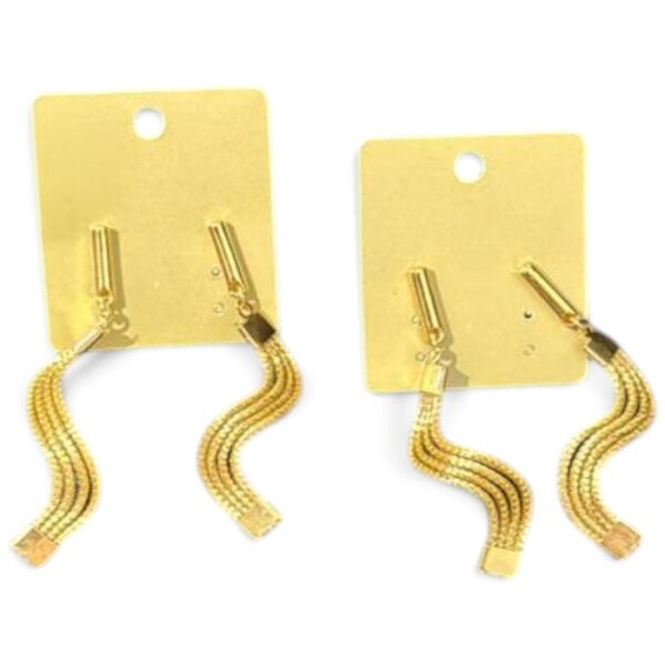 Wavy Capim Dourado Earrings, Gold