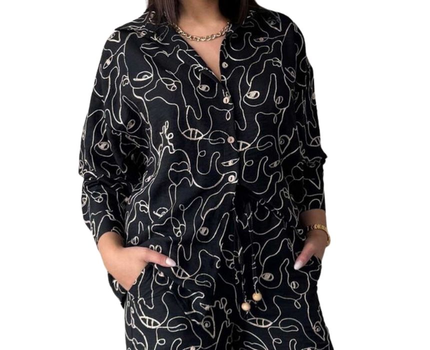 Embroidered-Black-Beige-Shirt-1-1.jpg Embroidered Boho Shirt - Image 1