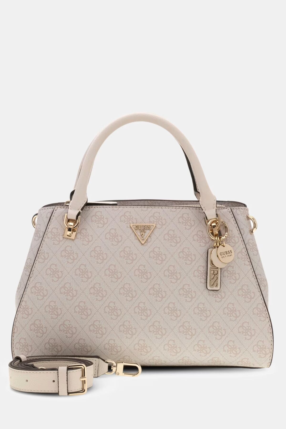 HWBG9672070-BNN-ALT7 Guess - Noelle 4G Logo Handbag Grey