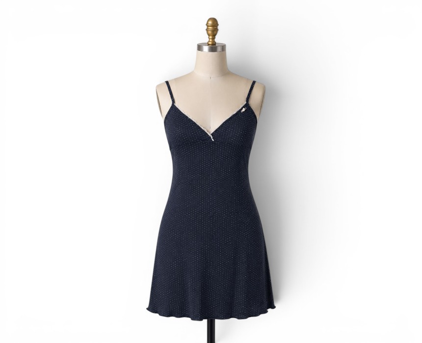 IMG-20260611-WA0309 Cotton Nightshirt Navy - Image 1