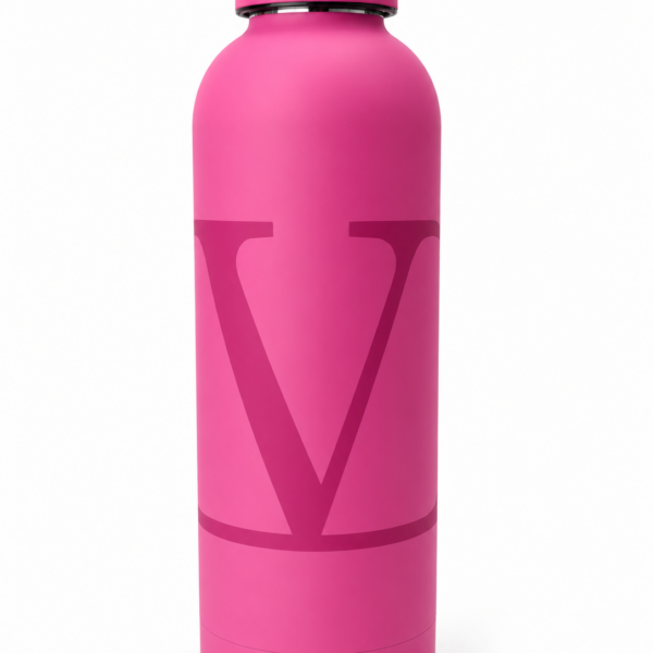 VALENTINO GYM BOTTLE PINK STAINLESS STEEL SAVE THE WATER HOT OR COLD