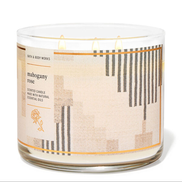 Bath & Body Works Mahogany Rose 3-Wick Scented Candle