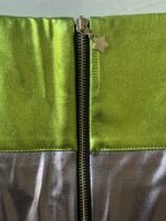 Metallic Mini Skirt Electric Lime - Image 