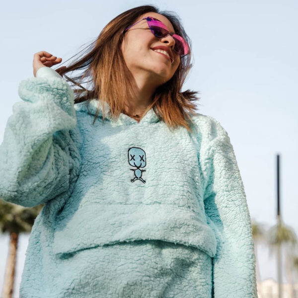 Fuzzy Hoodie - Blue