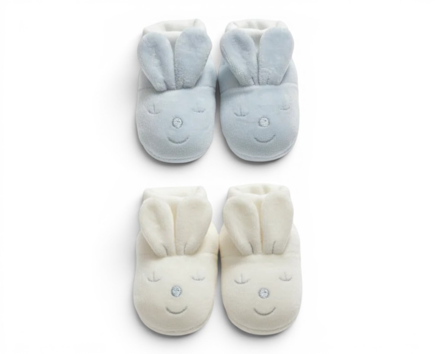 IMG_3169 Premaman Bunny Baby Slippers 2 Pack - Image 1