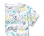 Topomini White Safari and Crocodile Print Summer T-Shirt - Image 