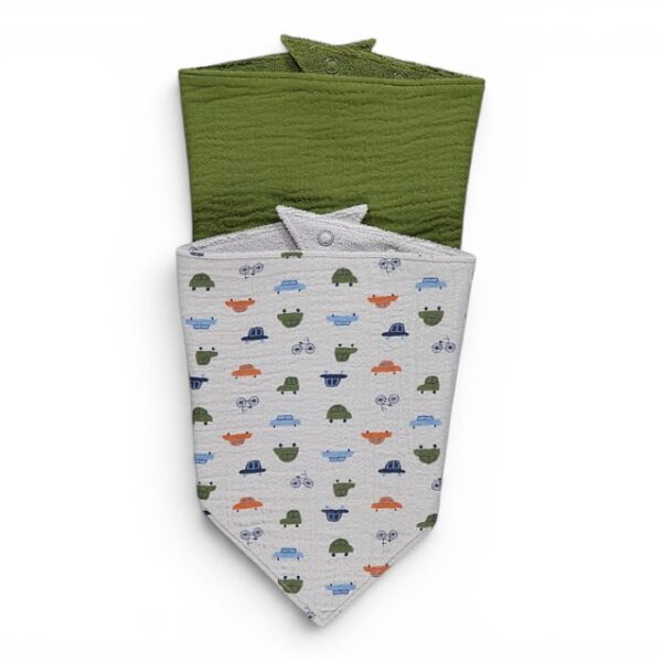 Vehicle Print Dribble Bibs 2 Pack