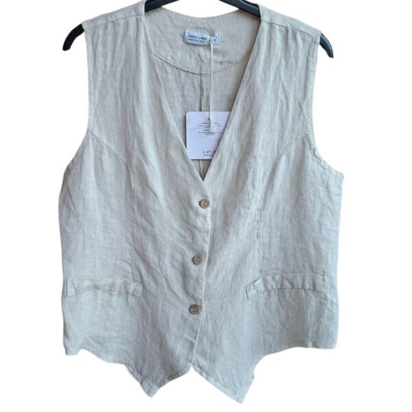 Linen Beige Gilet