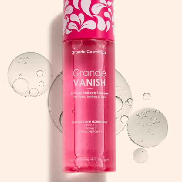 GrandeVANISH Bi-Phase Makeup Remover for Eyes, Lashes & Lips
