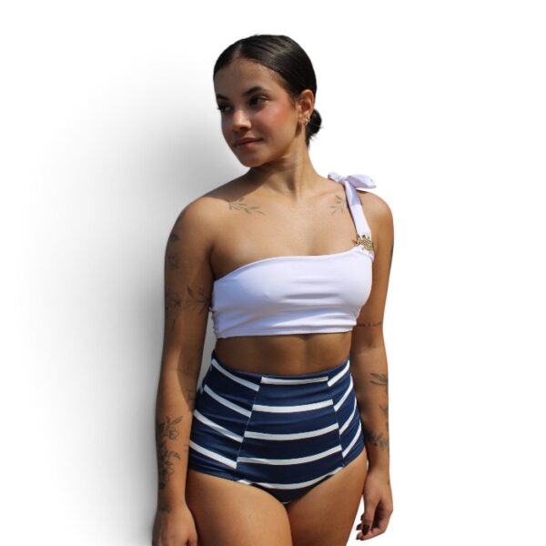 Marine Theme Family Bikini, Navy White