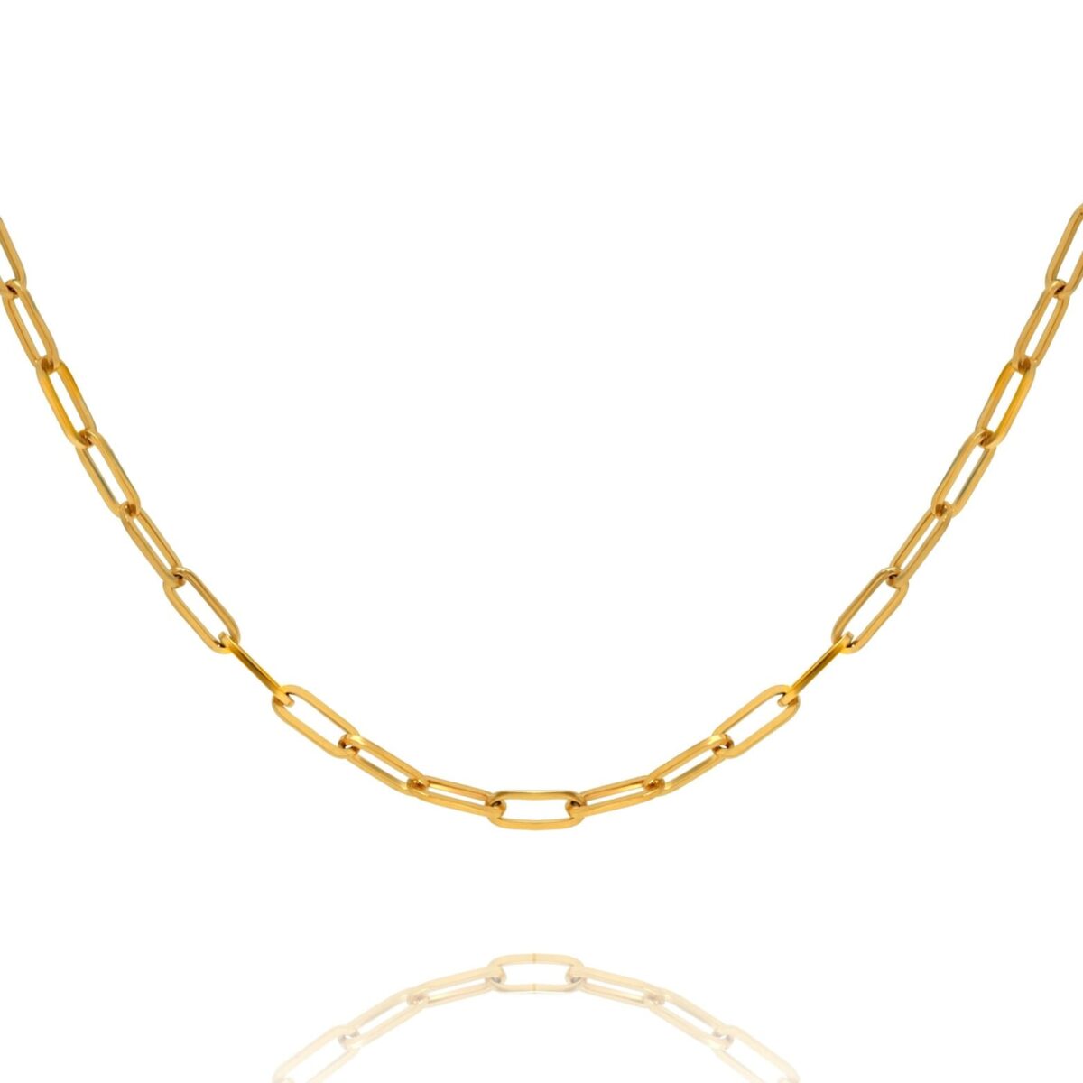 N-112_The_Minimalist_Linked_Empty_Chain_Layering_Necklace_gold The Minimalist Linked Empty Chain Layering Necklace