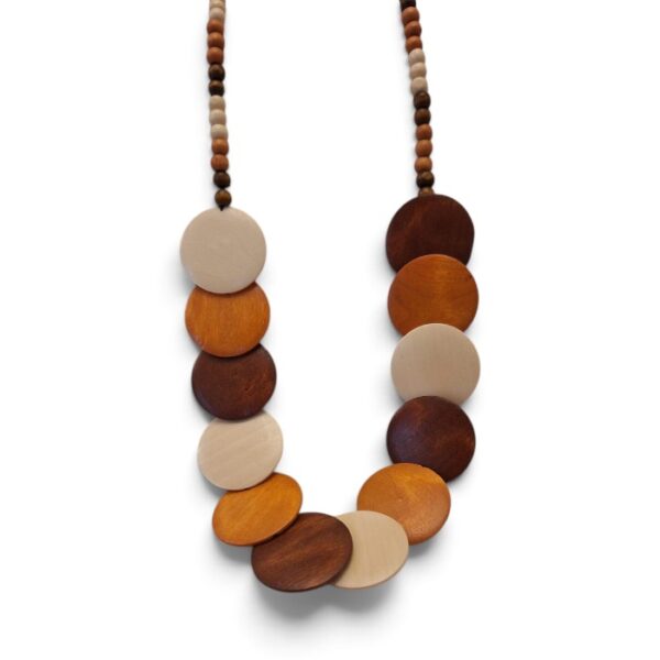 Resin Necklace, Brown and Green
