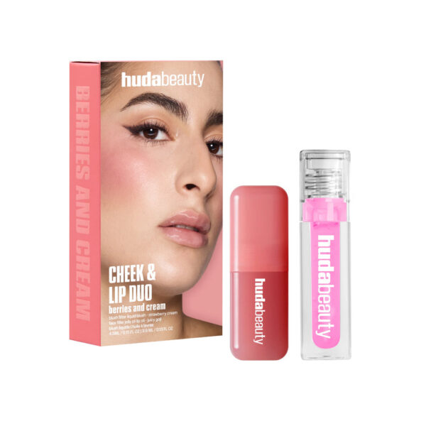 HUDA BEAUTY CHEEK & LIP DUO BERRIES AND CREAM