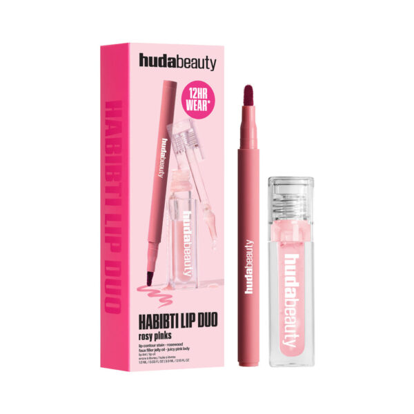 HUDA BEAUTY HABIBTI LIP DUO ROSY PINK KIT