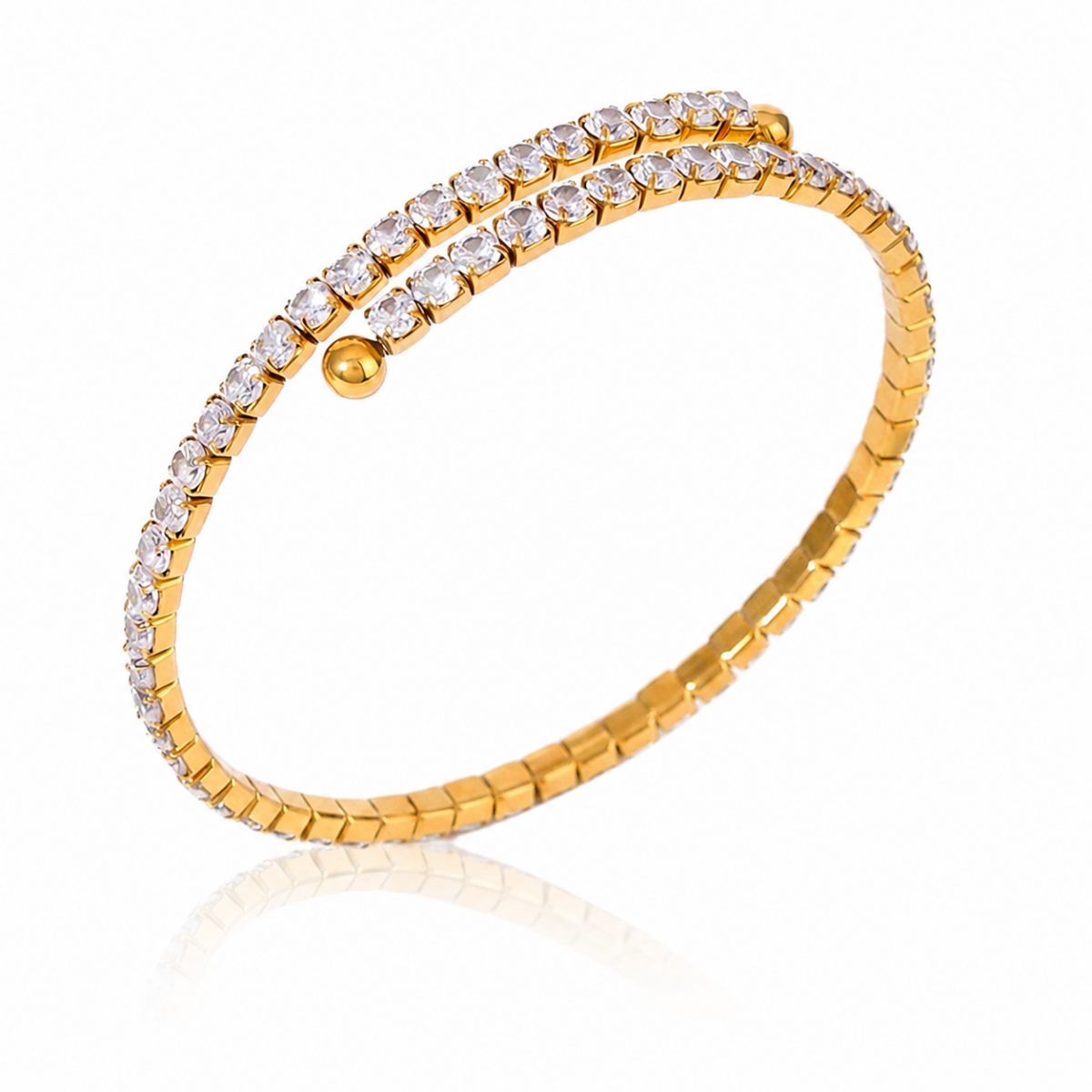 Must-Have Double Layer Tennis Bracelet Gold Plated
