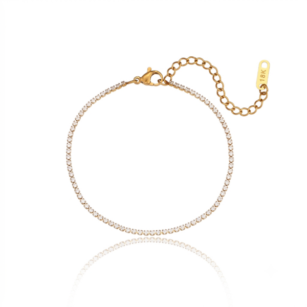 Full Sparkle Tennis Bracelet Gold