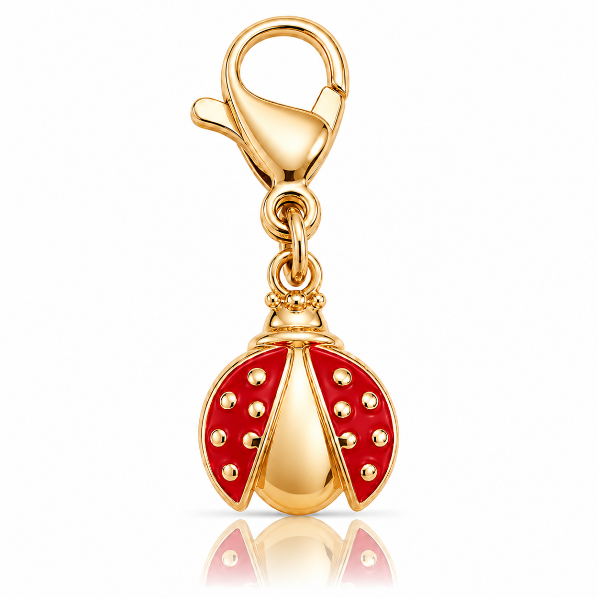 PG-CH-052-X-X-X Small Ladybug Charm Gold Plated