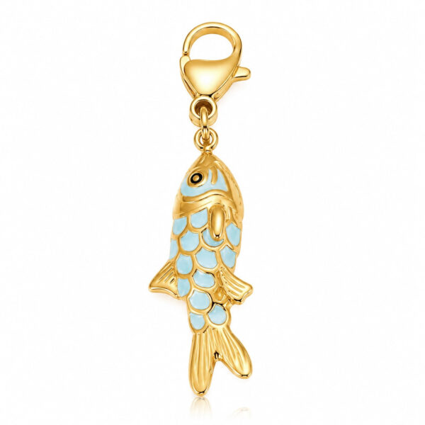 Blue Flow Fish Charm