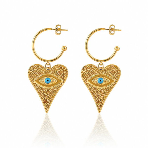 Protection Eye Heart Earrings