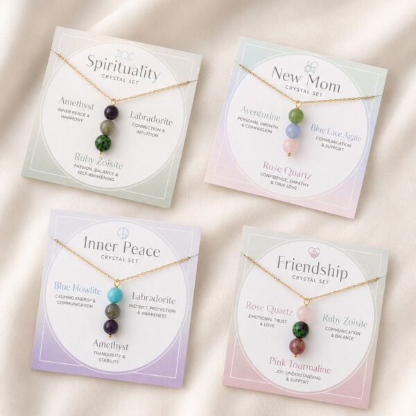Healing Energy Crystals Natural Gemstones Necklace