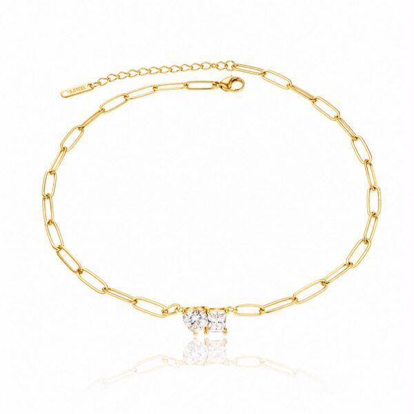 White Zircon Chain Necklace