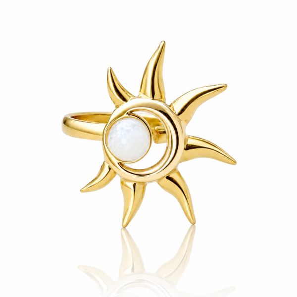 Sun and Moon Adjustable Ring