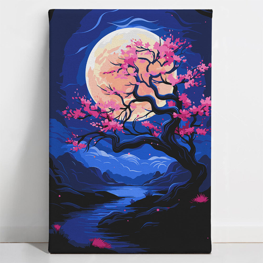 Painted_Abstract18 Moonlight Blossom - Paint By Numbers Kit