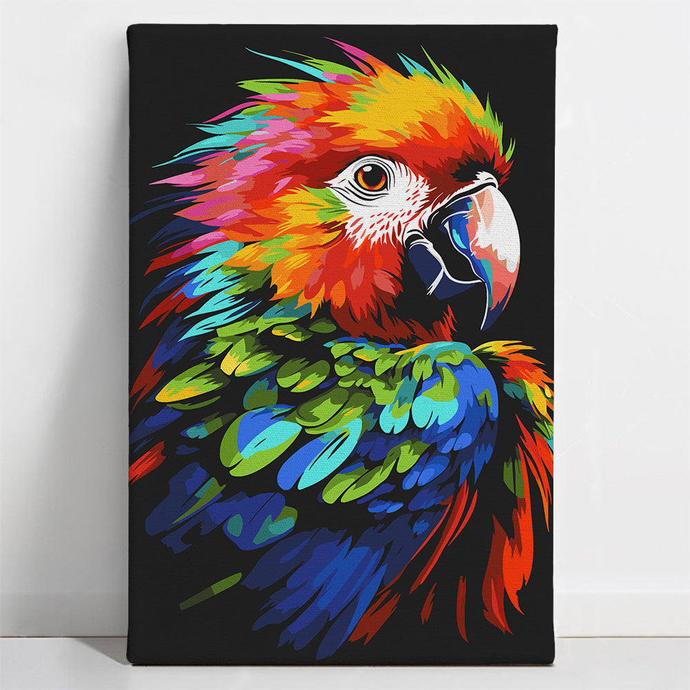Painted_Bird4 Exotic Parrot - Paint By Numbers Kit