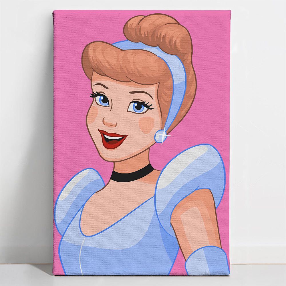Painted_Cinderella-60x40-1 Cinderella - Kids Paint By Numbers Kit