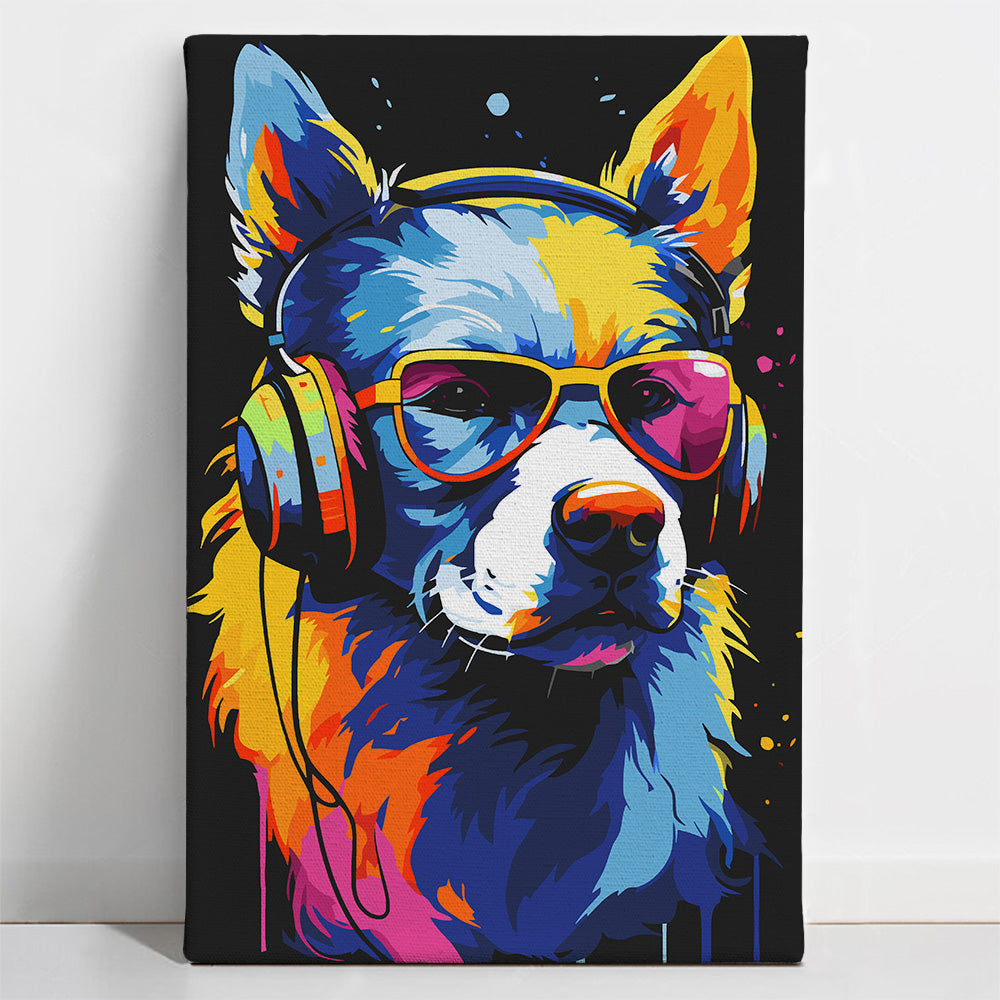 Painted_Dog2 Master DJ Dog - Paint By Numbers Kit