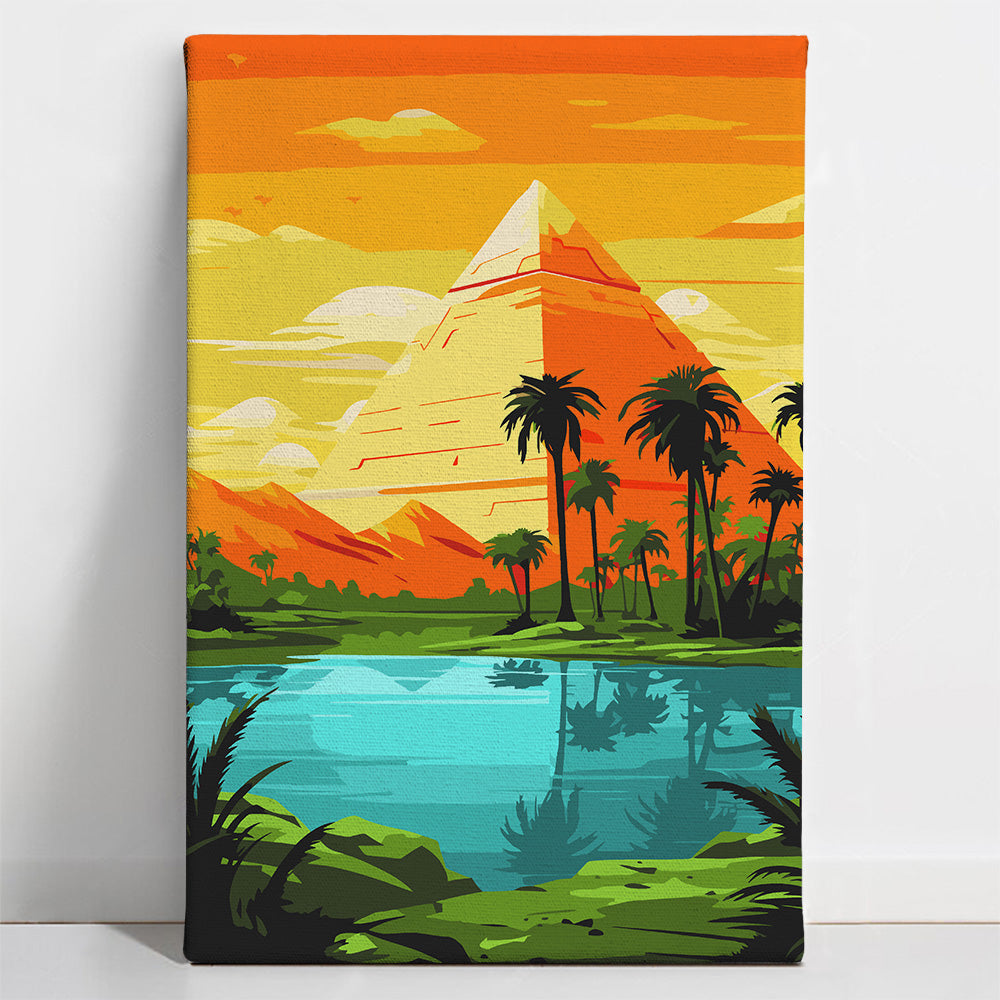Painted_Egypt1 Pyramids of Egypt - Paint By Numbers Kit