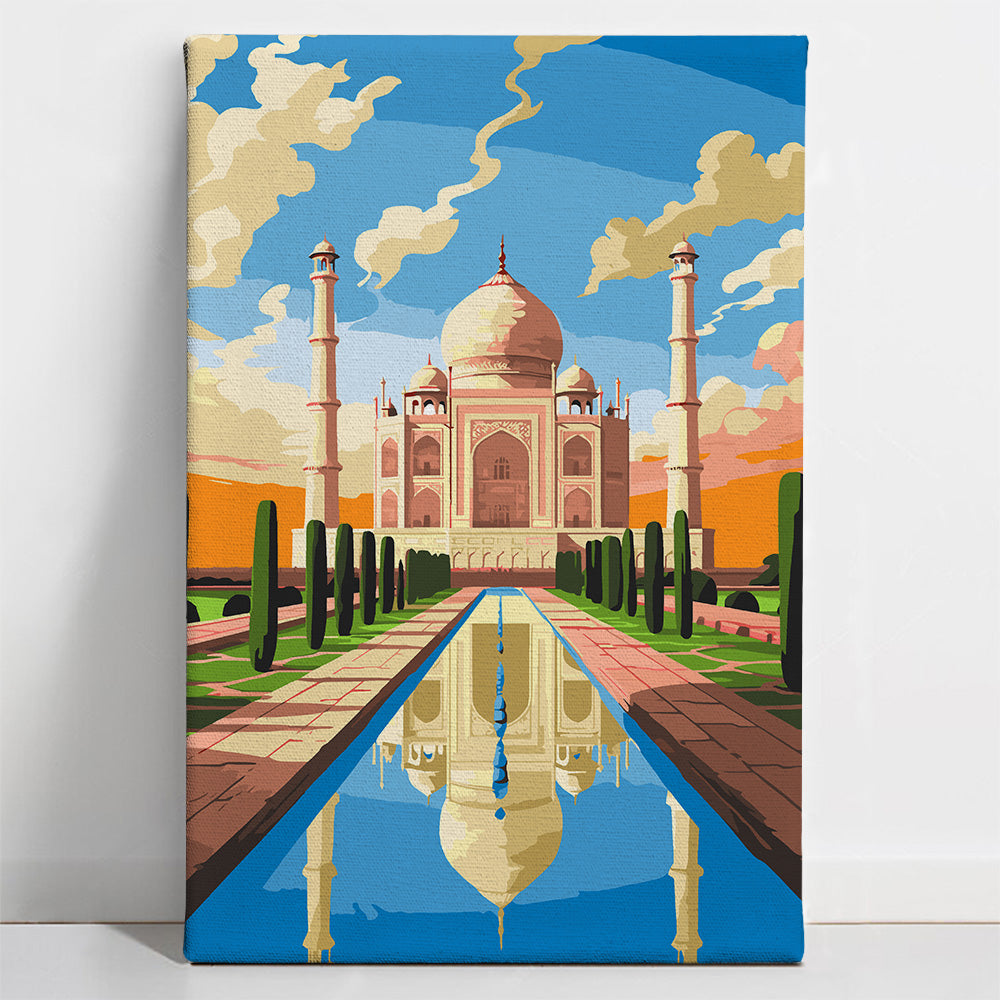 Painted_India Taj Mahal - Paint By Numbers Kit