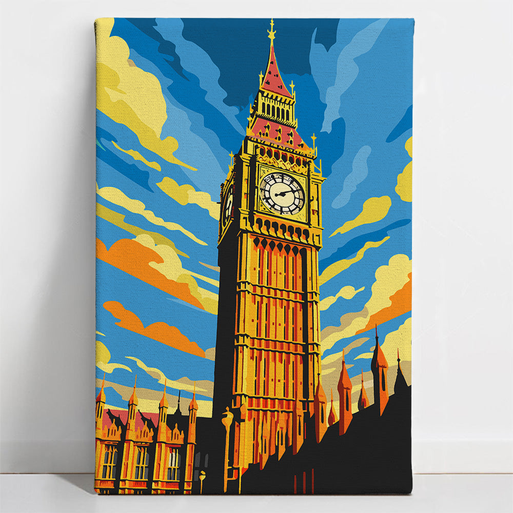 Painted_London1 Big Ben Golden Hour - Paint By Numbers Kit