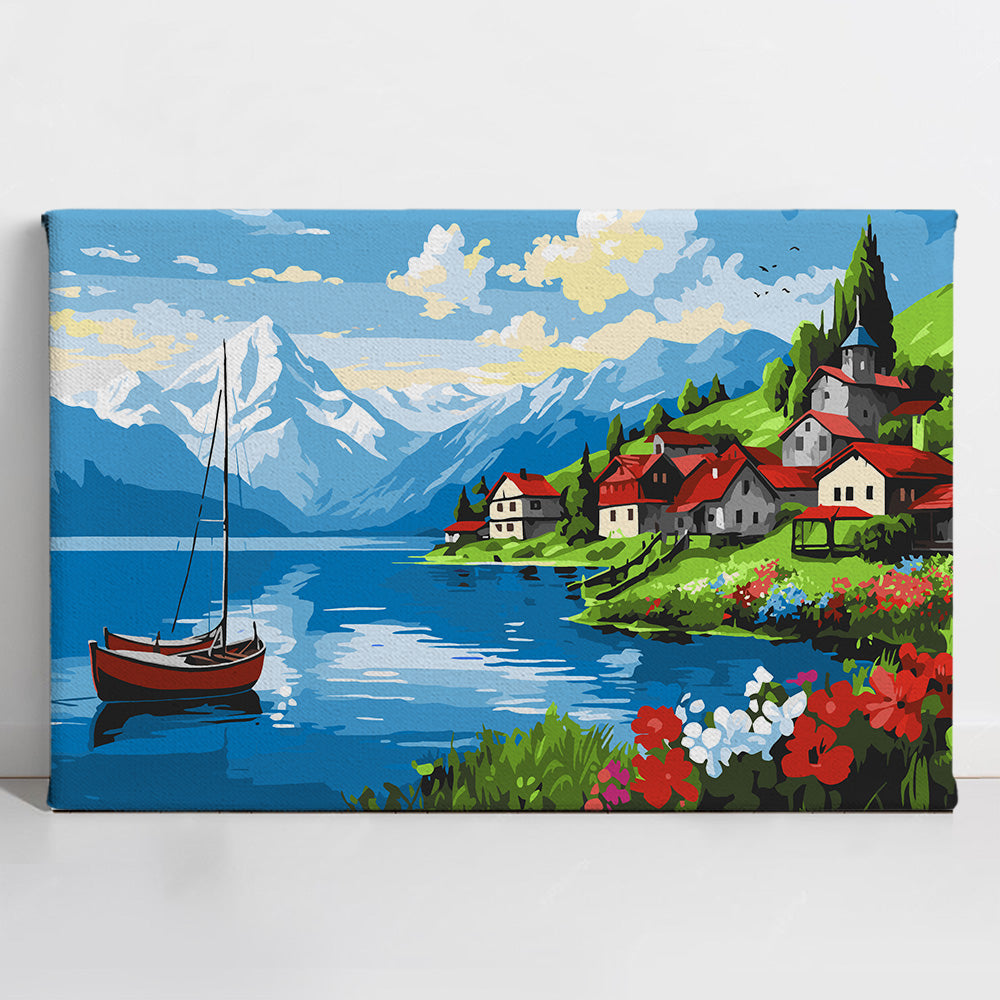 Painted_Nature13-new-blue_26cb5beb-c688-4713-a9ae-c97faadfe608 Alpine Lakeside Village - Paint By Numbers Kit