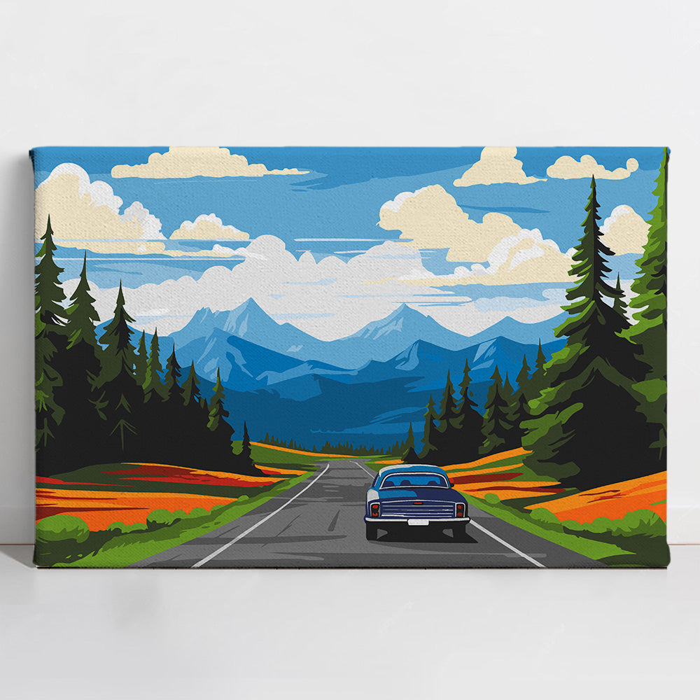 Painted_Nature19 Roadside Nature Escape - Paint By Numbers Kit