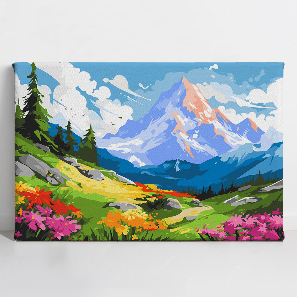 Painted_Nature6 Alpine Masterpiece - Paint By Numbers Kit
