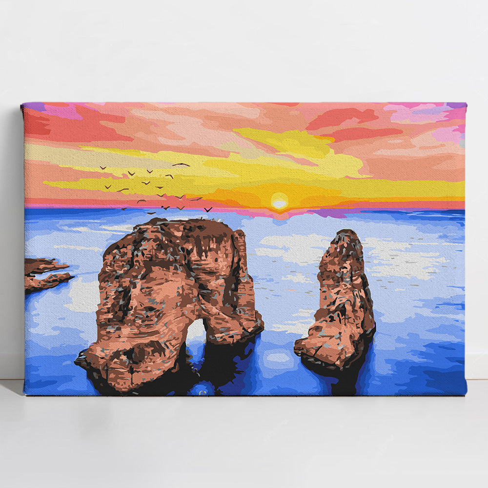 Painted_RaoucheNew Raouche Rock of Beirut - Paint By Numbers Kit