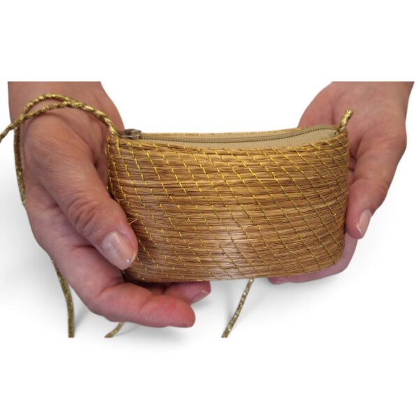 Capim Dourado Rectangular Party Pouch, Gold
