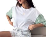 Poplin Sleeve Tshirt - Image 