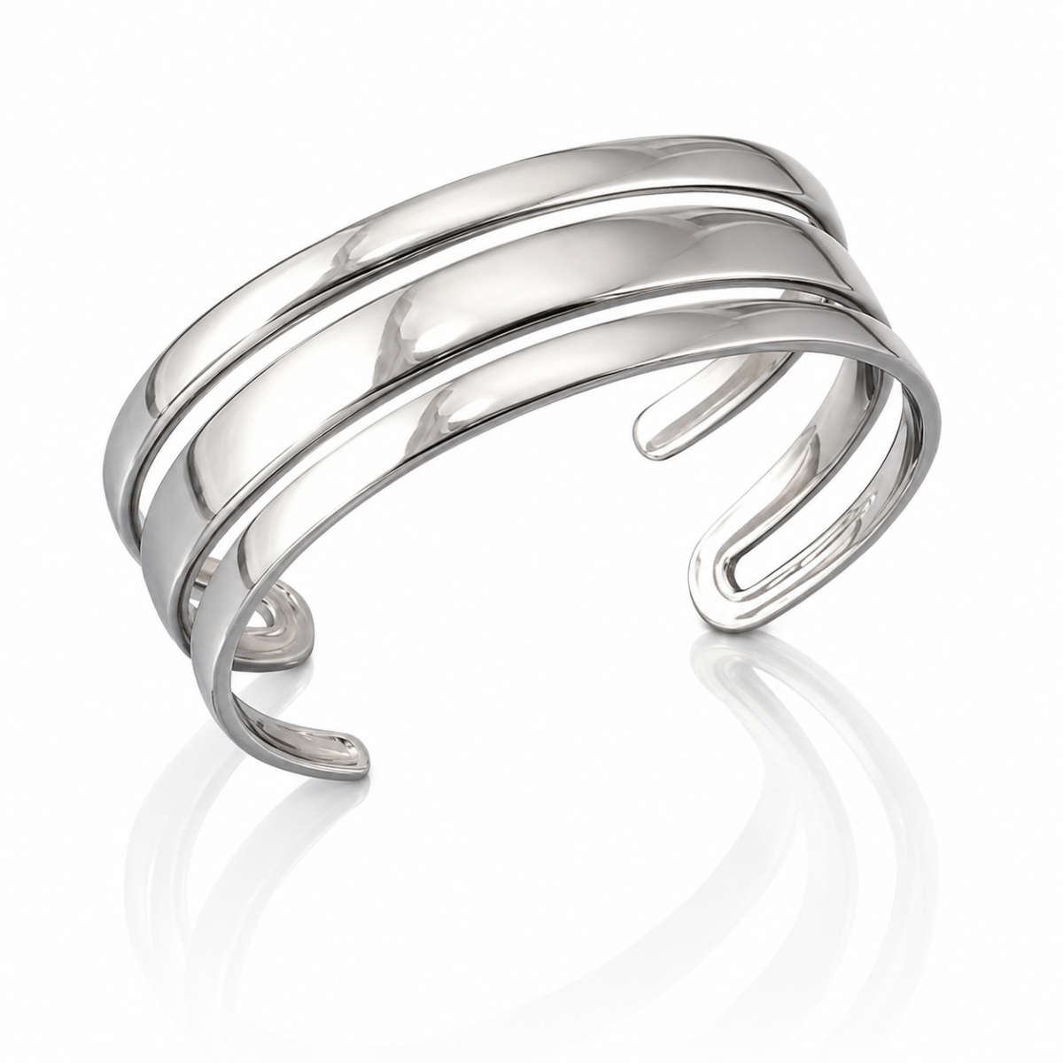 Silver Maze Cuff