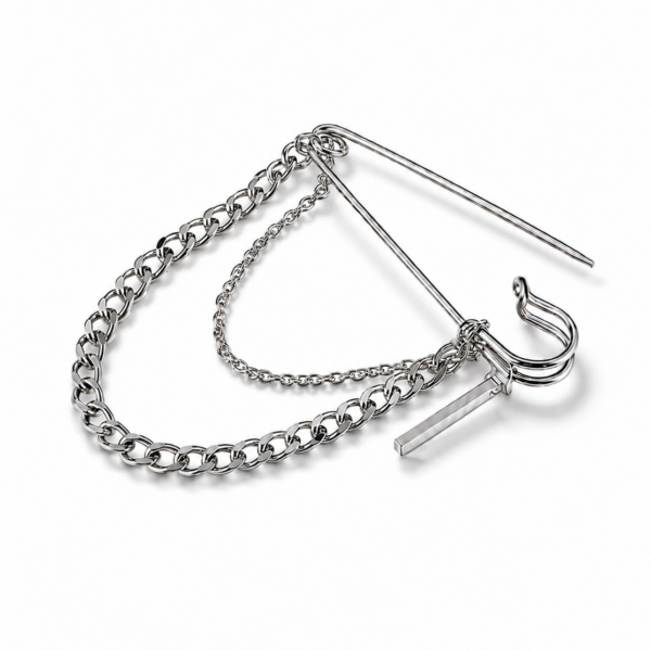 Stylish Edgy Chain Pin Brooch