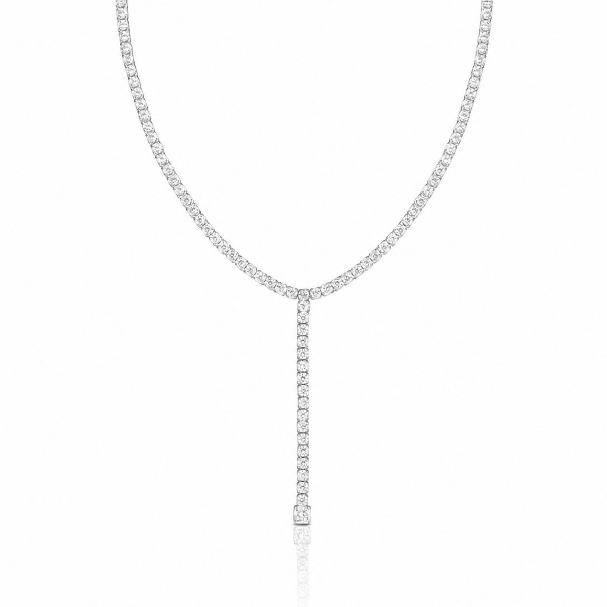 Long Luxurious Tennis Necklace