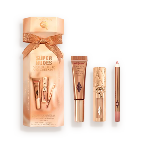 CHARLOTTE TILBURY SUPER NUDES SPOTLIGHT LIP AND CHEEK KIT LIP & CHEEK KIT